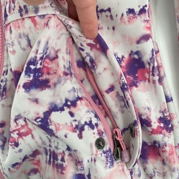 Snozu Girl's Printed Stretch Long Sleeve Full Zip Hooded Jacket Pink L 14/16 - Picture 6 of 8